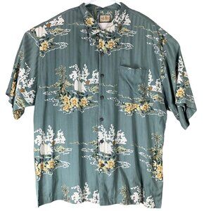 Linguine and Bob Hawaiian Shirt Size XXL Short Sleeved Button Up Floral Print
